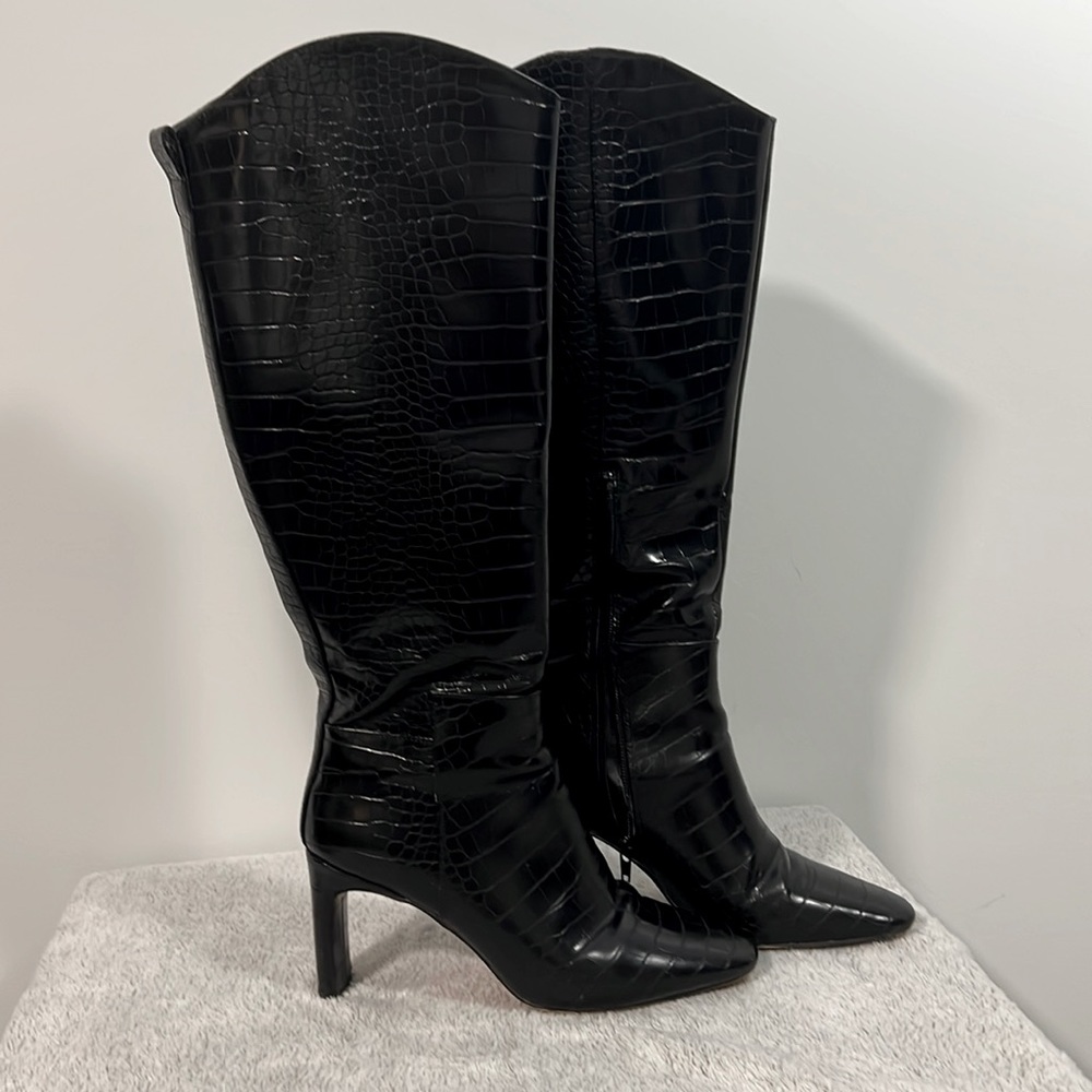 Express | Alligator faux leather  tall boots - very good condition